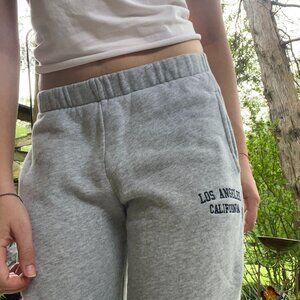 Brandy Melville Los Angeles California Women's Grey Joggers-tracksuits